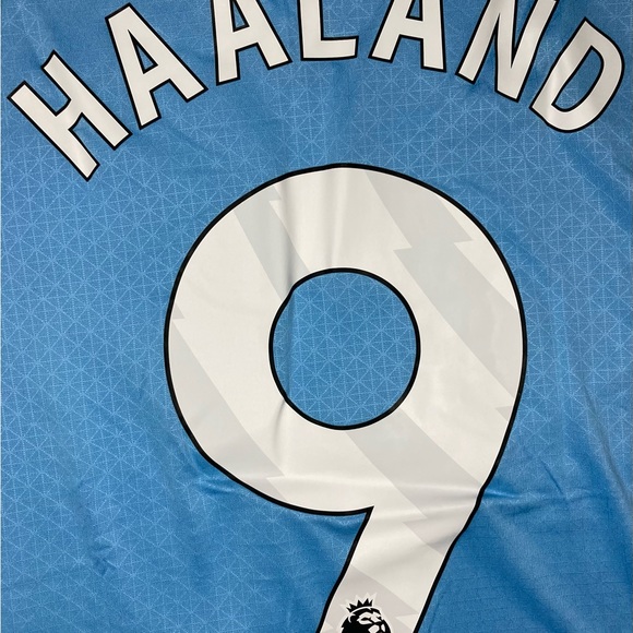 Erling Haaland Manchester City 2023/24 Home Jersey Men’s Medium Home Puma Blue - Picture 11 of 16